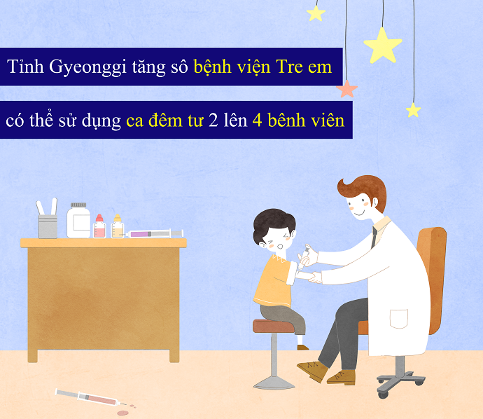 Tỉnh Gyeonggi tăng số bệnh viện Trẻ em có thể sử dụng ca đêm từ 2 lên 4 bệnh viện